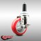 Service Caster 4 Inch 316SS Red Polyurethane Swivel 1-1/8 Inch Expanding Stem Caster Brake SCC-SS316EX20S414-PPUB-RED-TLB-118 - alternate 3